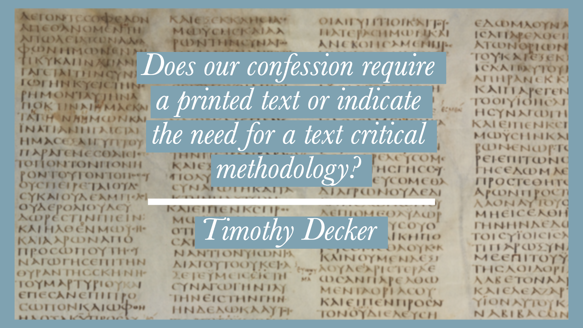 Textual Criticism blog