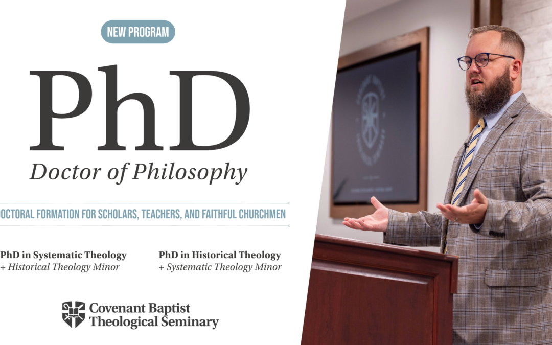 CBTSeminary announces new PhD program